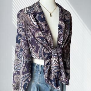 Vintage Whimsigoth Paisley Button Up